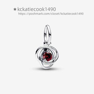 Pandora Red Eternity Circle Dangle Charm
